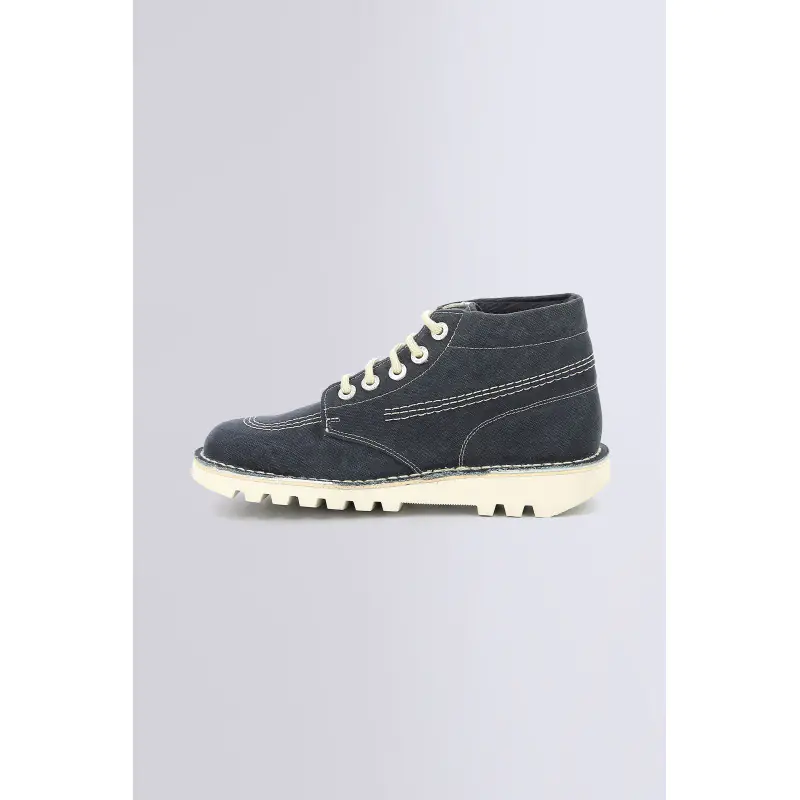 KICK HI BLEU BOTTINES Textile Femme
