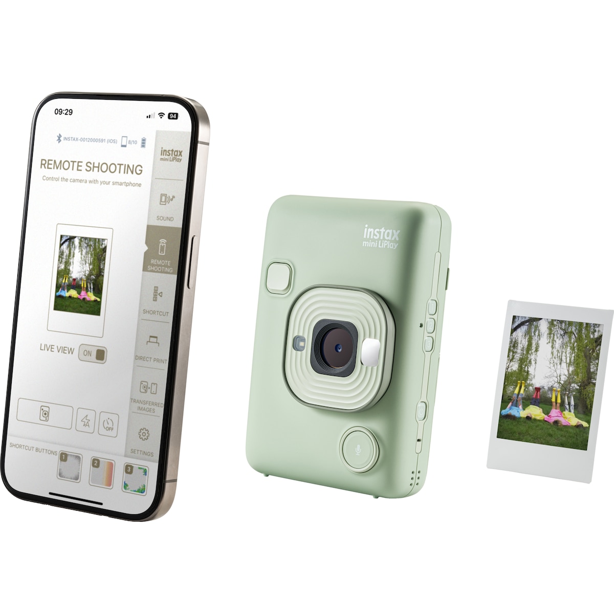 Fujifilm Instax Mini LiPlay instant camera (green)