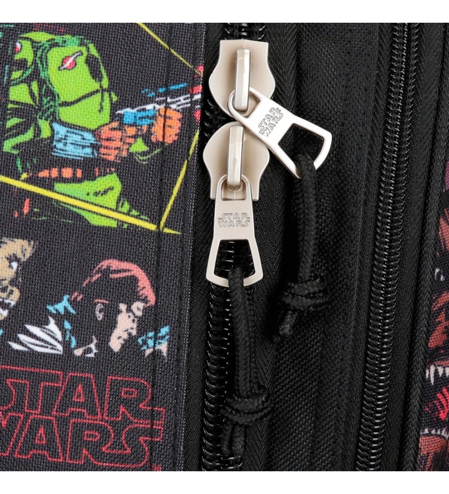 Joumma Bags Mochila Star Wars Galactic Team Dos compartimentos adaptável a carro negro