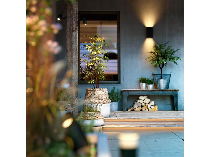 Philips Hue White & Color Ambiance Outdoor Resonate Wandleu Aussenleuchte Resonate Hue WACA, Schwarz