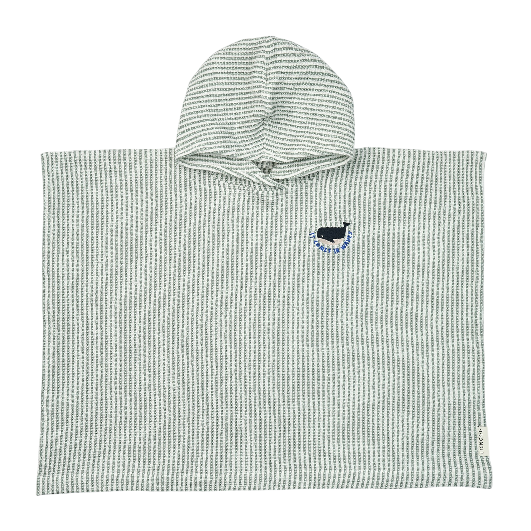Poncho Paco Embroidery Y/D stripe Peppermint Creme de la creme