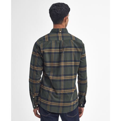 Barbour Portdown Tailored Checked Skjorte, Olive, XXL