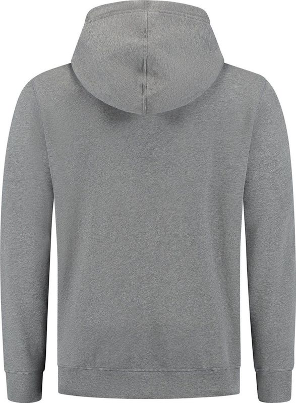 Hoodie - Grijs - Katoen - Geweven Logopatch