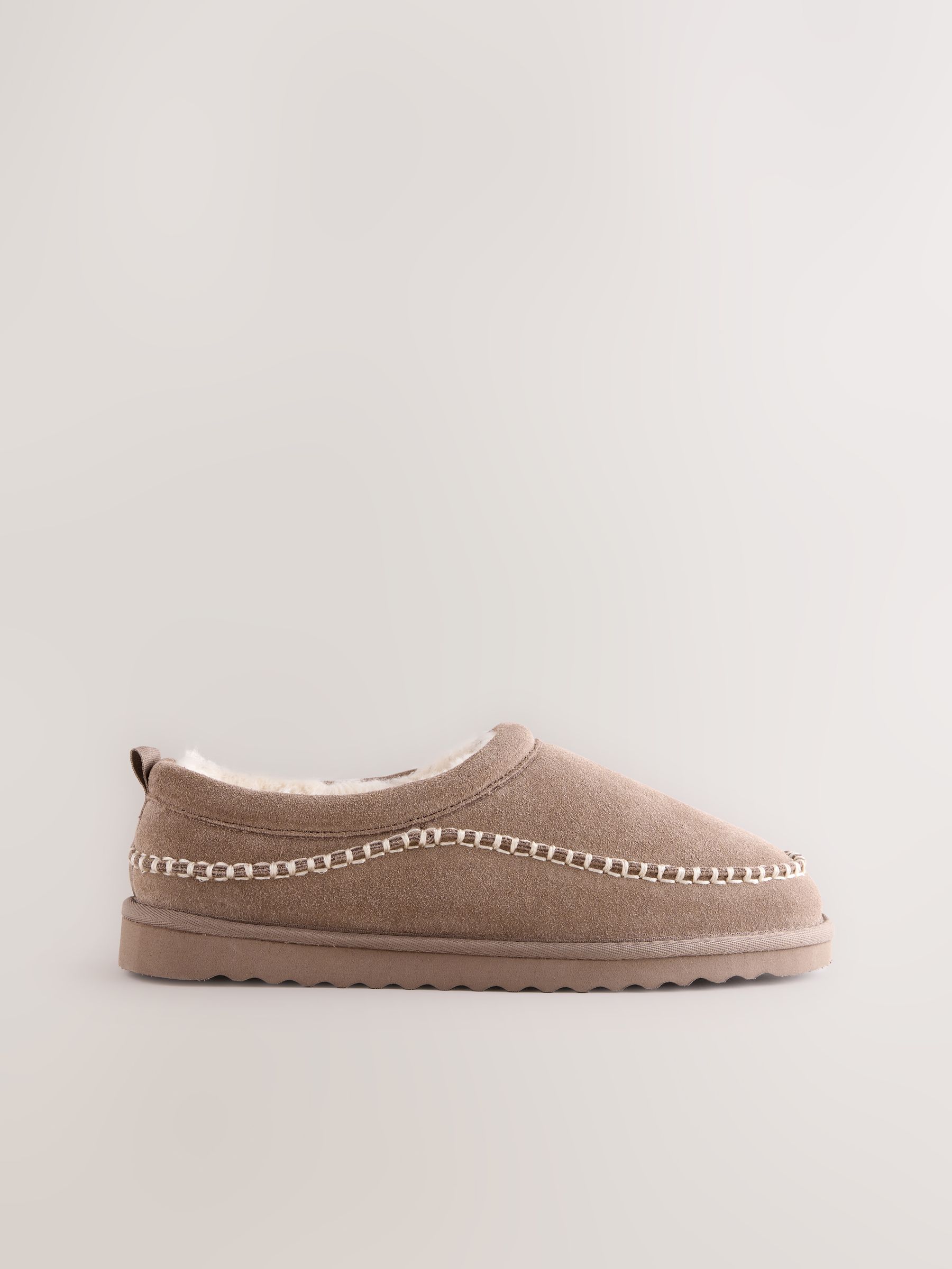 Bruin - Signature Suede Stitch Detail Slippers