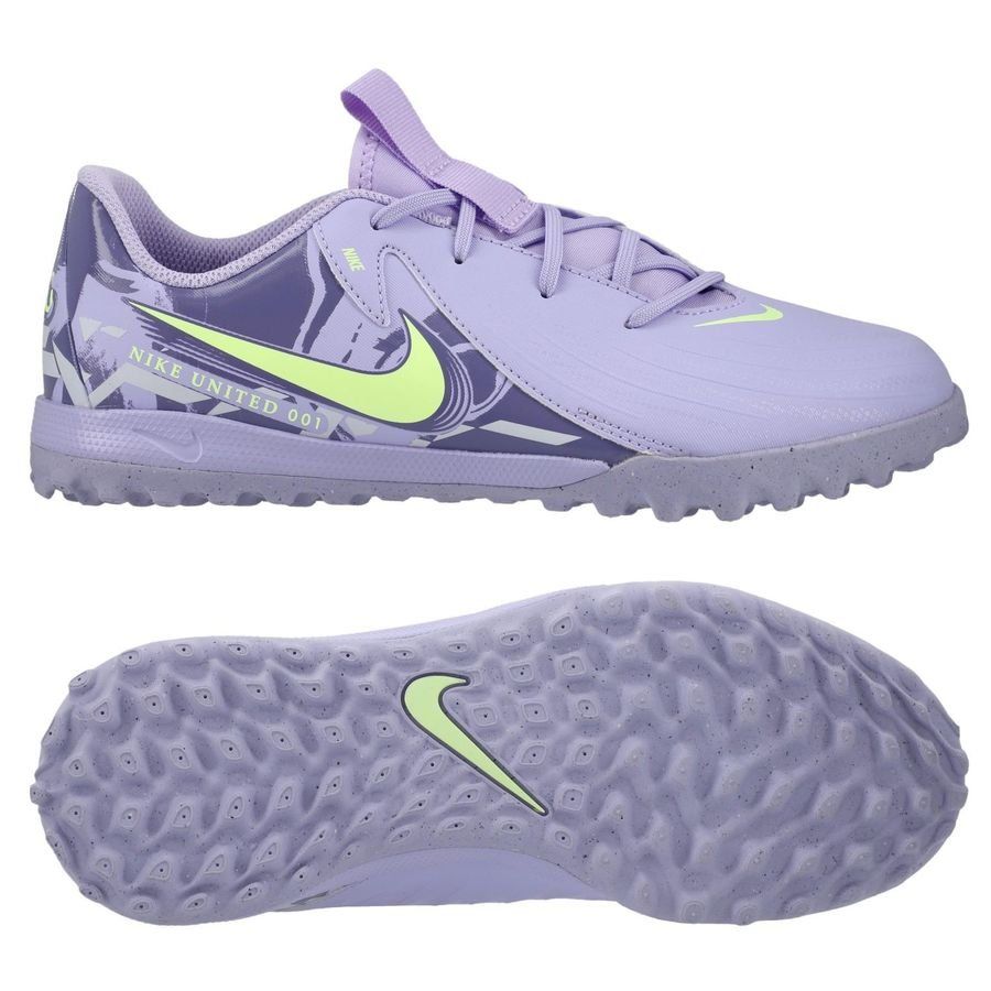 Nike Phantom GX II Academy TF United - Purple Agate/Jaune Fluo Enfant