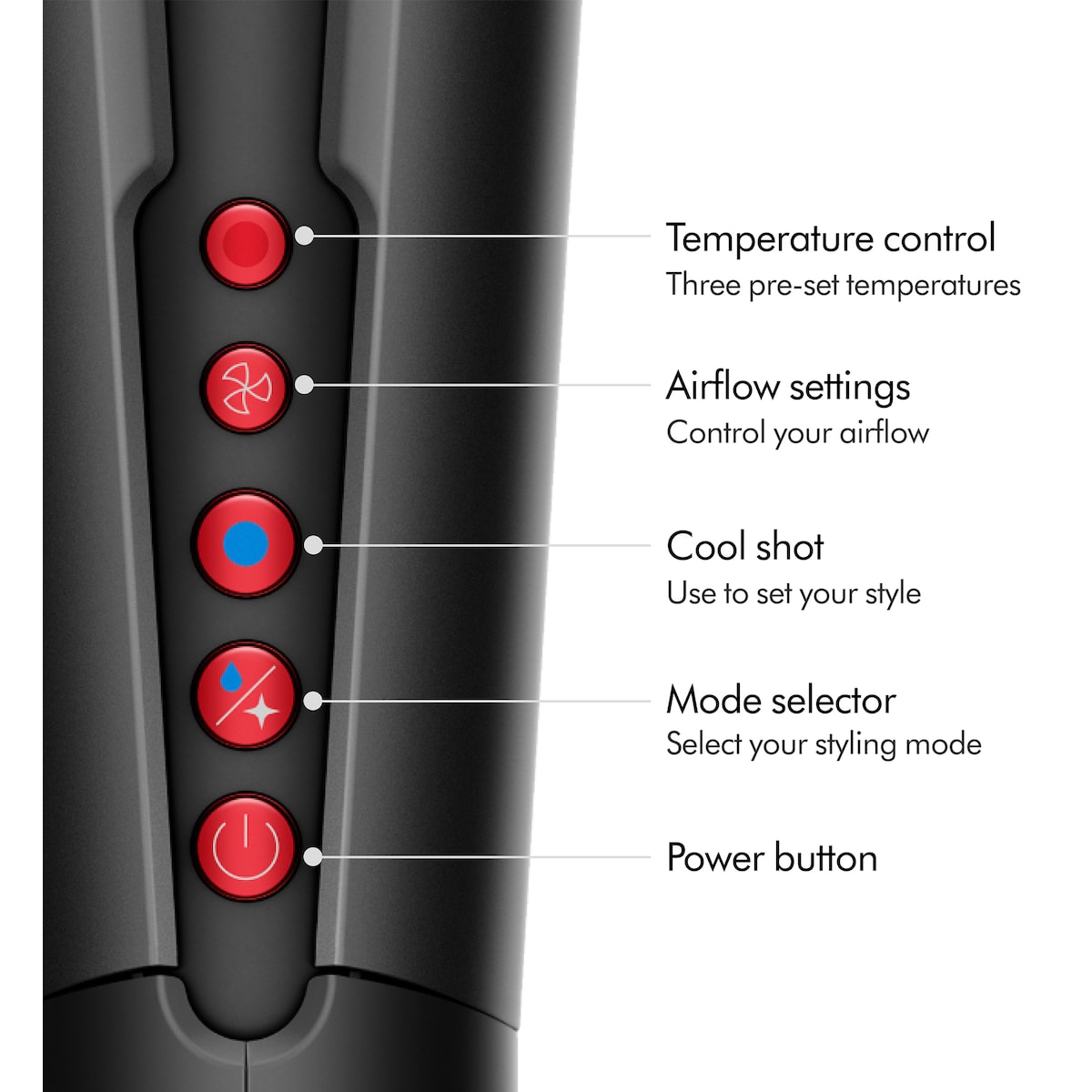Dyson Airstrait rettetang (onyx/gull)