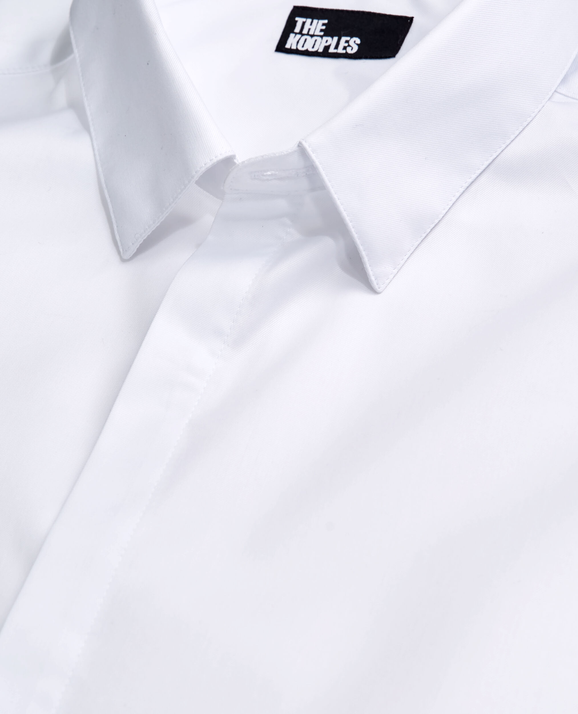 Chemise col classique en coton blanche