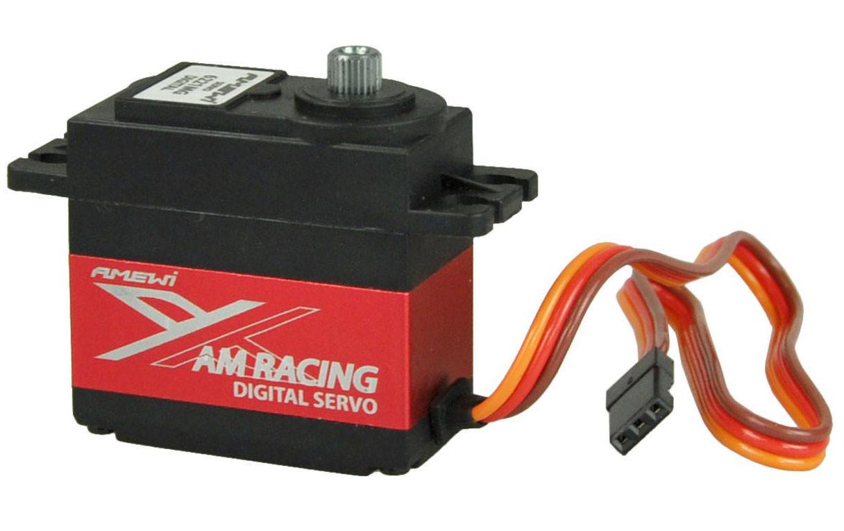 Standard Servo AMX 6221MG 20 kg, 0.16 s, DigitalStarkes Digital Standardservo mit kugelgelagertem Metallgetriebe