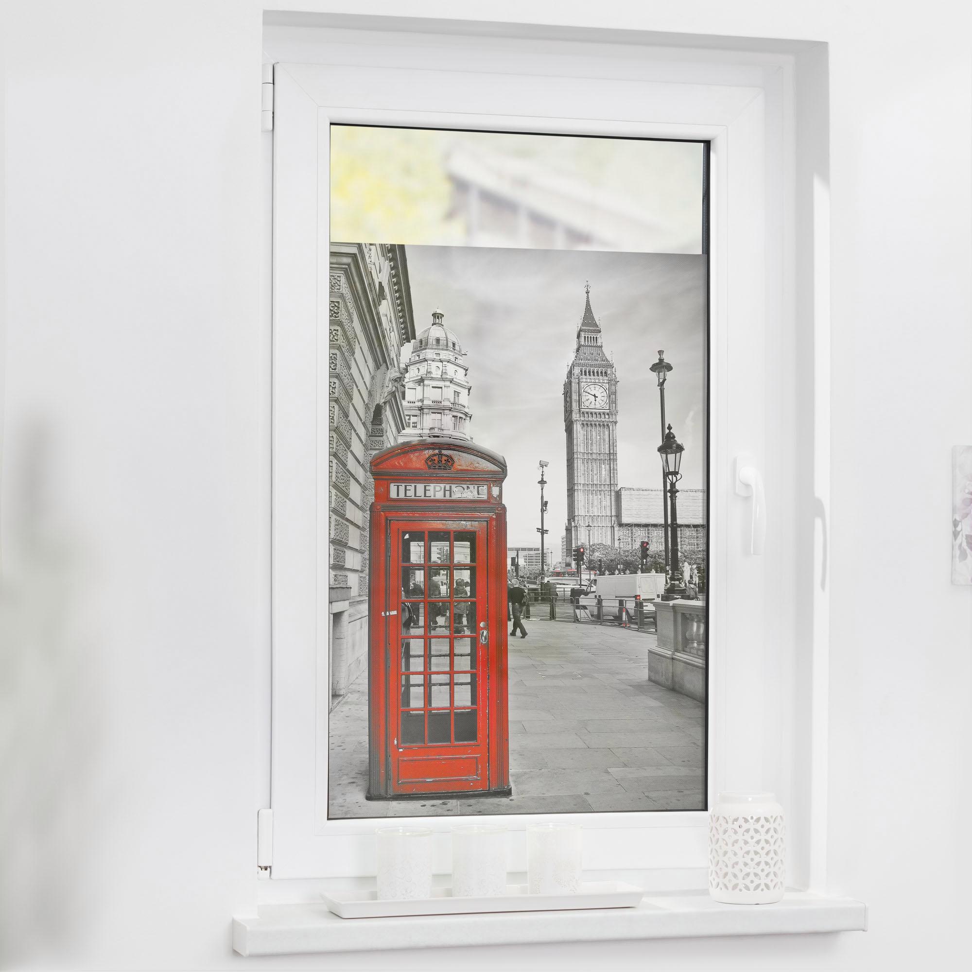LICHTBLICK ORIGINAL Fensterfolie »London« 1 Stk. blickdicht strukturiert Klebepunkte selbstklebend, Sichtschutz