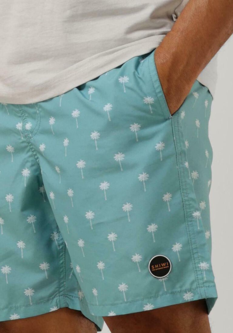 SHIWI lichtblauwe shiwi  men swimshort scratched shiwi palm
