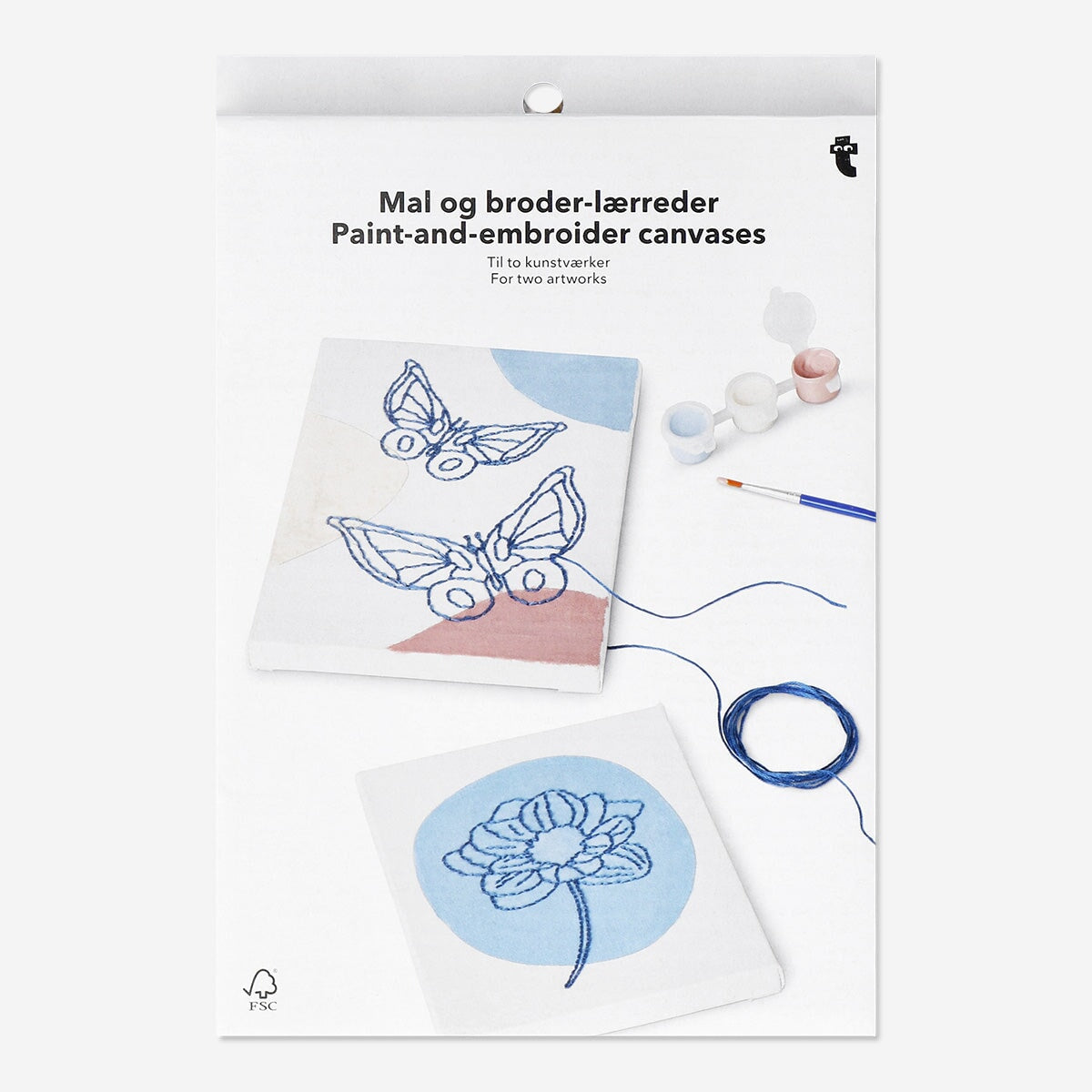 Mal og broder lærredssæt - 2 stk