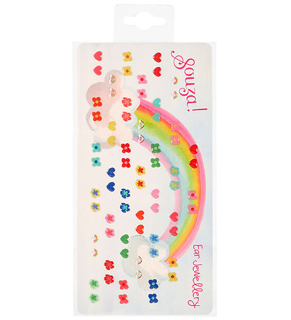 Souza Ohrringe Stickers - 35 Paar - Blumen/Hearts