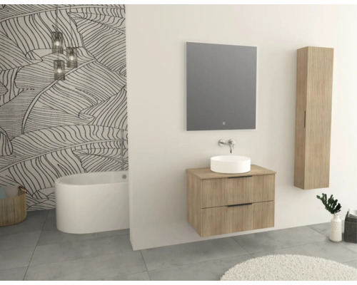 Jungborn QUATTRO/SEDICI hoge kast, BxHxD 35 x 160 x 20 cm, frontkleur tabak eiken mat, 55713
