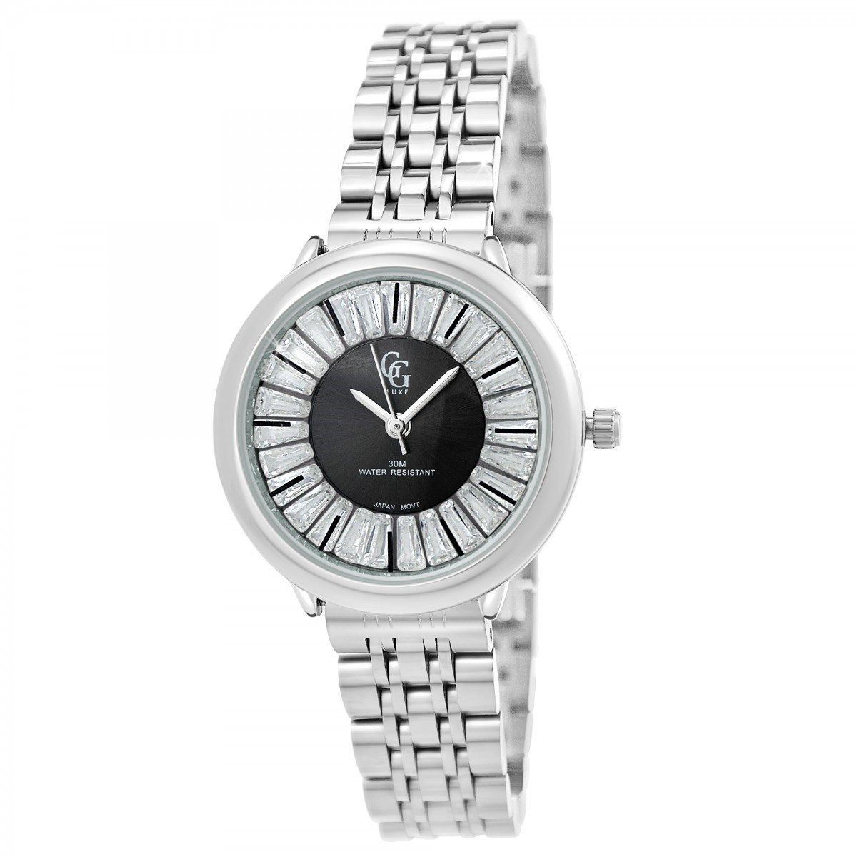 Montre Amanda élégante ornée de Cristaux scintillants SC Crystal
