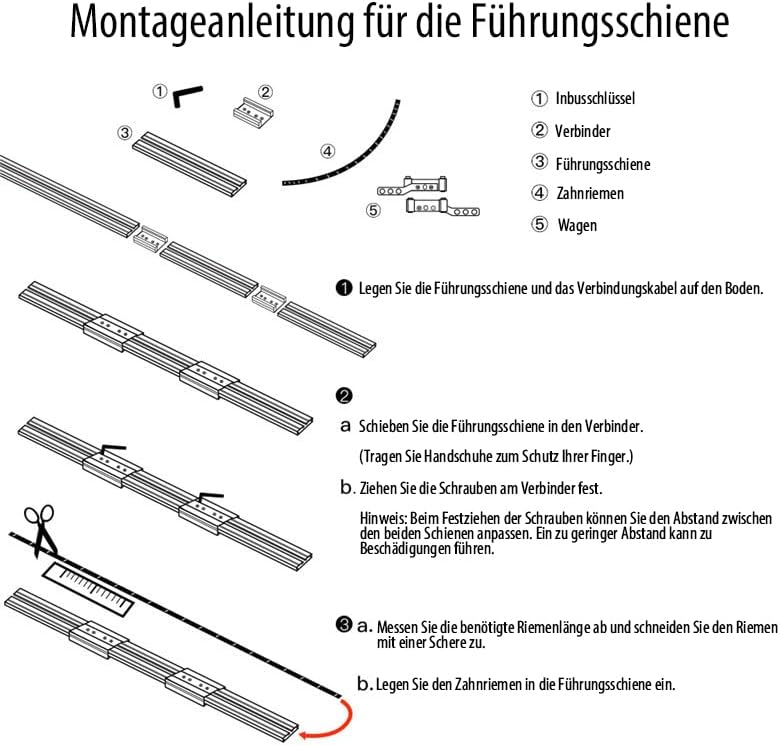 Elektrische Vorhangschiene mit automatischer Schiene, Motorisierte Vorhangschiene Smart Curtains System mit App, Voice, Fernbedienung für Wohnzimmer Schlafzimmer, 2,16-4,2m Anwendbar