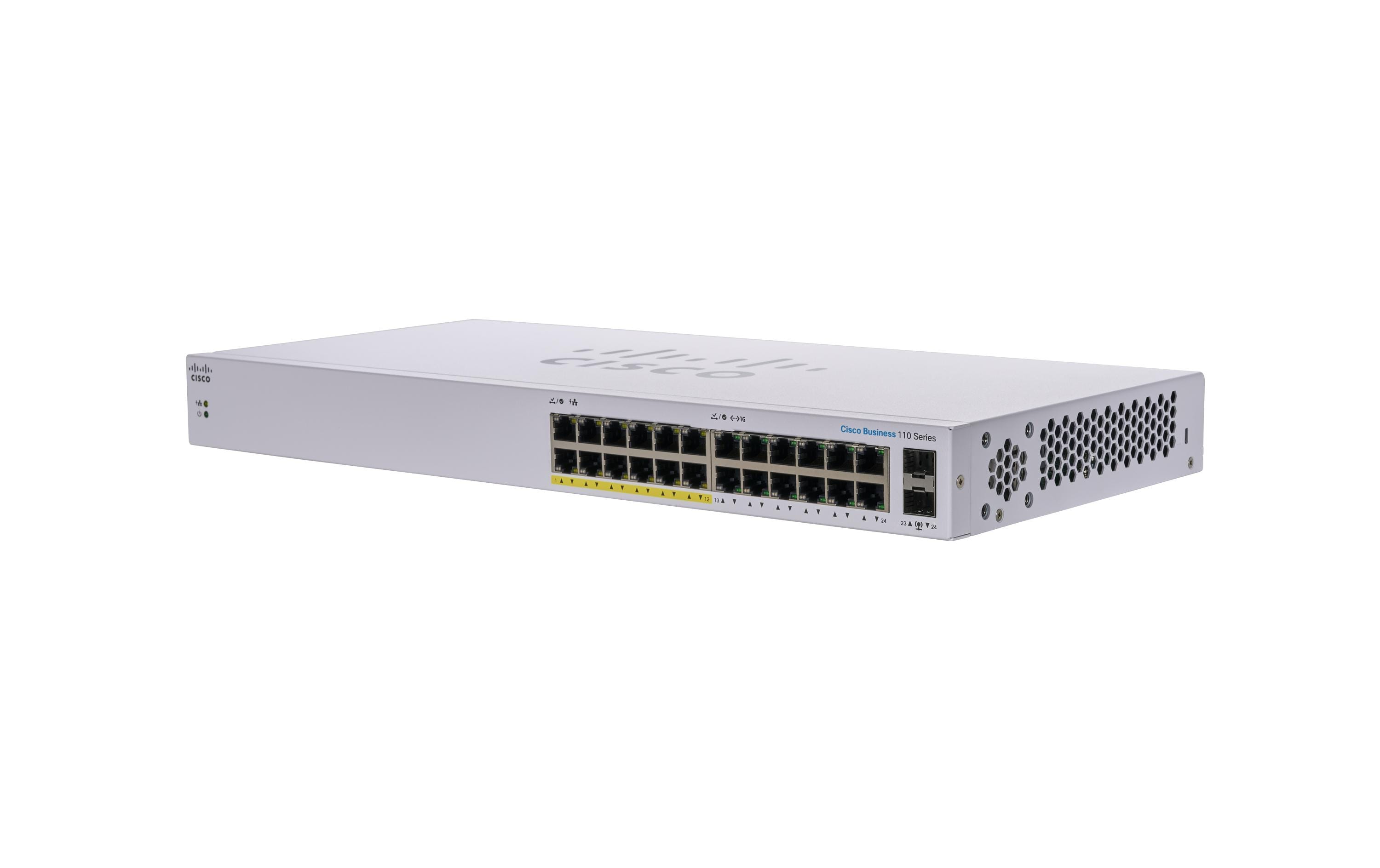 PoE Switch CBS110-24PP-EU 24 Port<br>Unmanaged Switches der Cisco Business 110-Serie