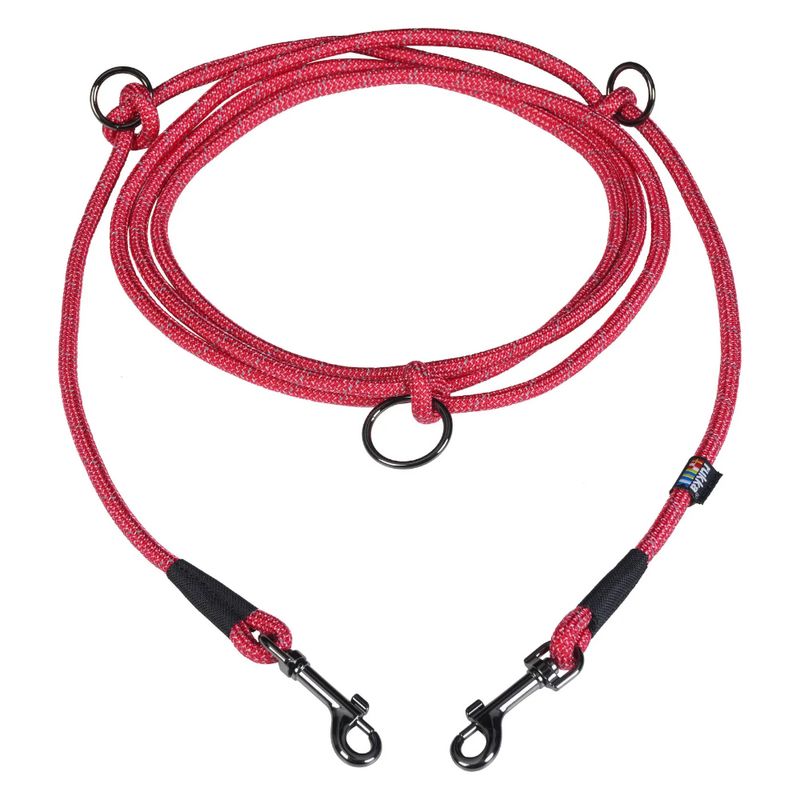 Laisse en corde réglable Rukka, rouge