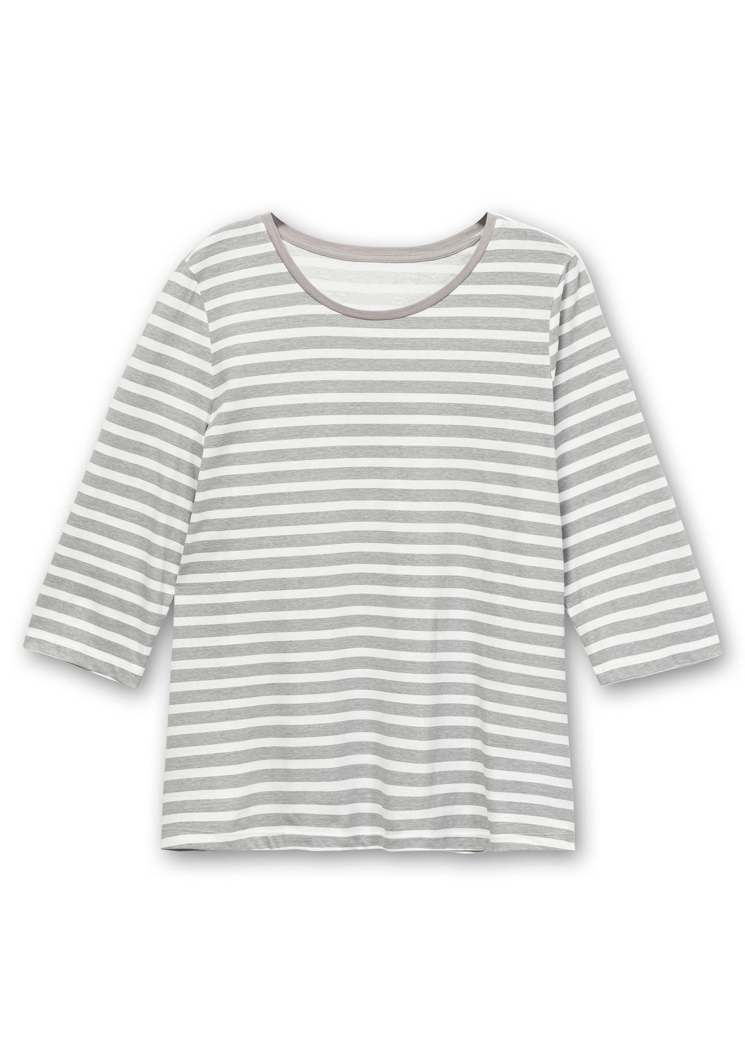 Ringelshirt mit 3/4-Arm, aus reiner Baumwolle