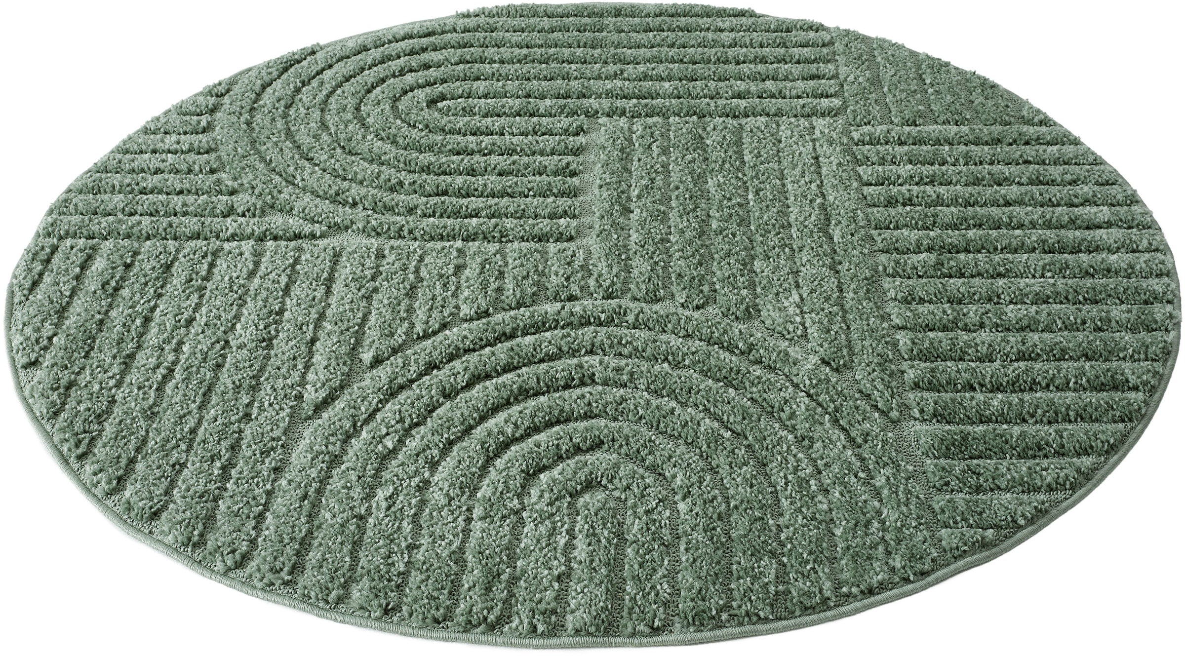 GOODproduct Teppich »Jonne, Boho-Design, Scandi, Designteppich« rund 20 mm Höhe Hoch-Tief, 3D Optik, skandinavischer Stil, Wohnzimmer, Schlafzimmer