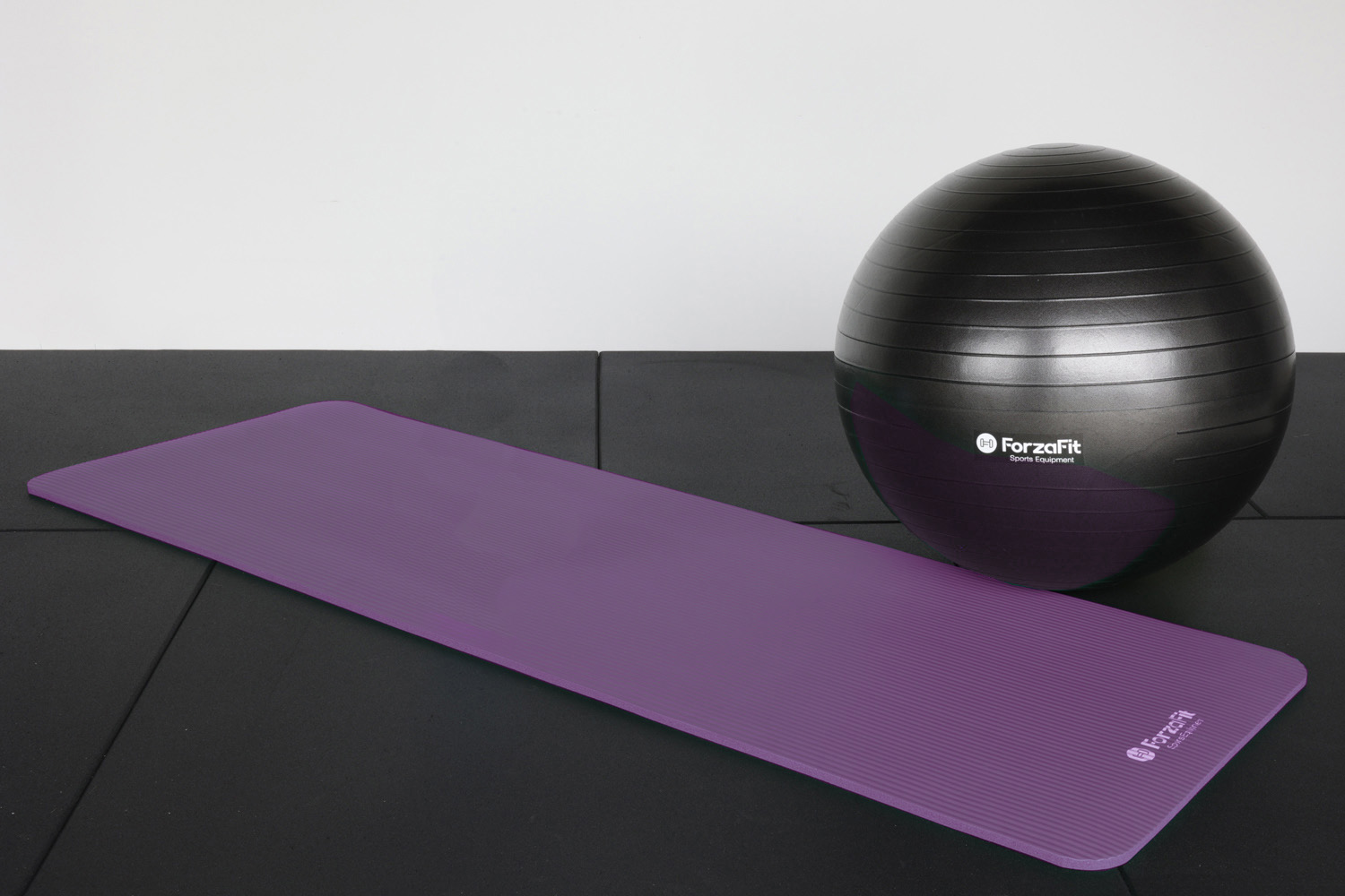 ForzaFit 12 mm yoga mat met draagriem - Purple