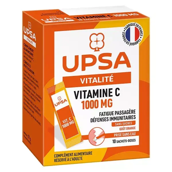 UPSA Vitamina C 1000mg Sem Açúcar 10 sachês
