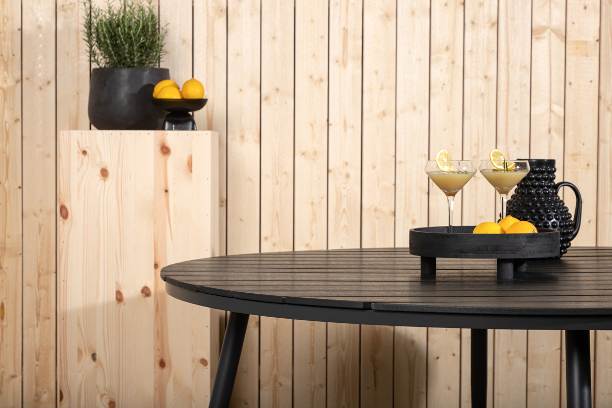 Tuintafel Aaron polywood zwart Zwart