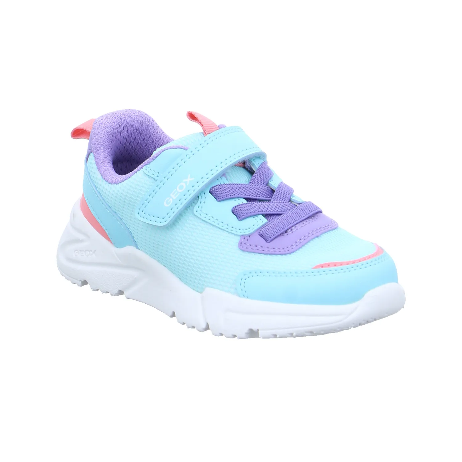 GEOX Kleinkinder-Halbschuh Klett Türkis Textil  Sneaker