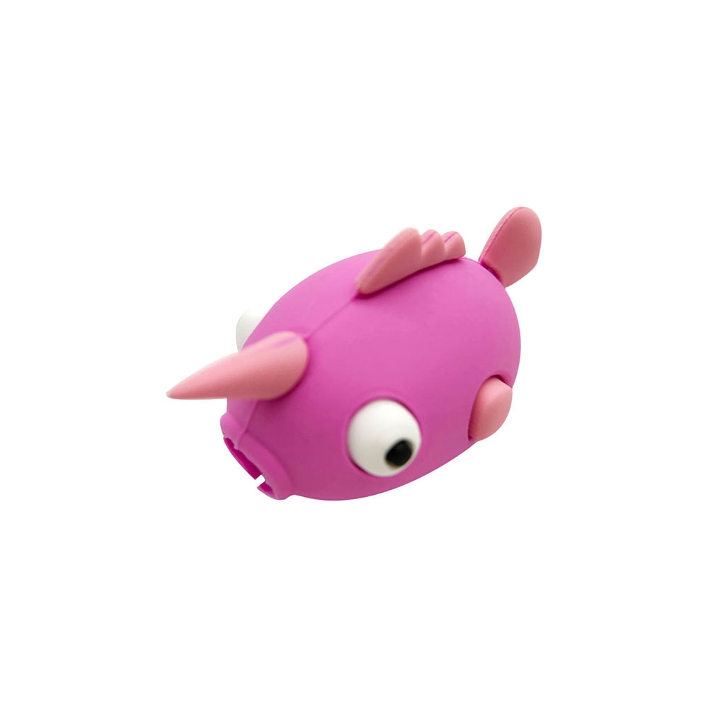USB C / Lightning Kabel Bruchschutz / Halter / Kabelbeisser Fisch - Pink