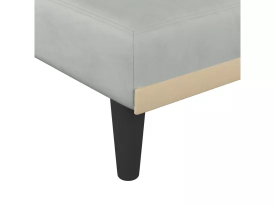 Prolenta Premium - Chaise longue gris clair velours