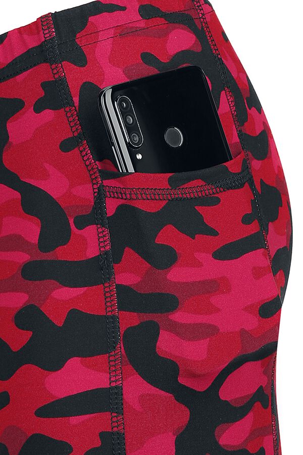 Leggings Rouge Camouflage Avec Poches Latérales | Rock Rebel by EMP Legging