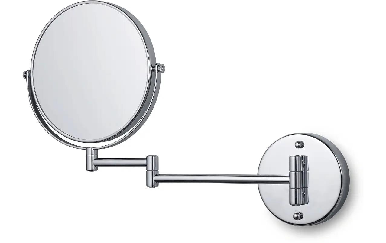 Kosmetikspiegel Visioon, schwenkbar Silber<br>Zweiseitiger Kosmetikspiegel mit elegantem Doppelgelenkarm