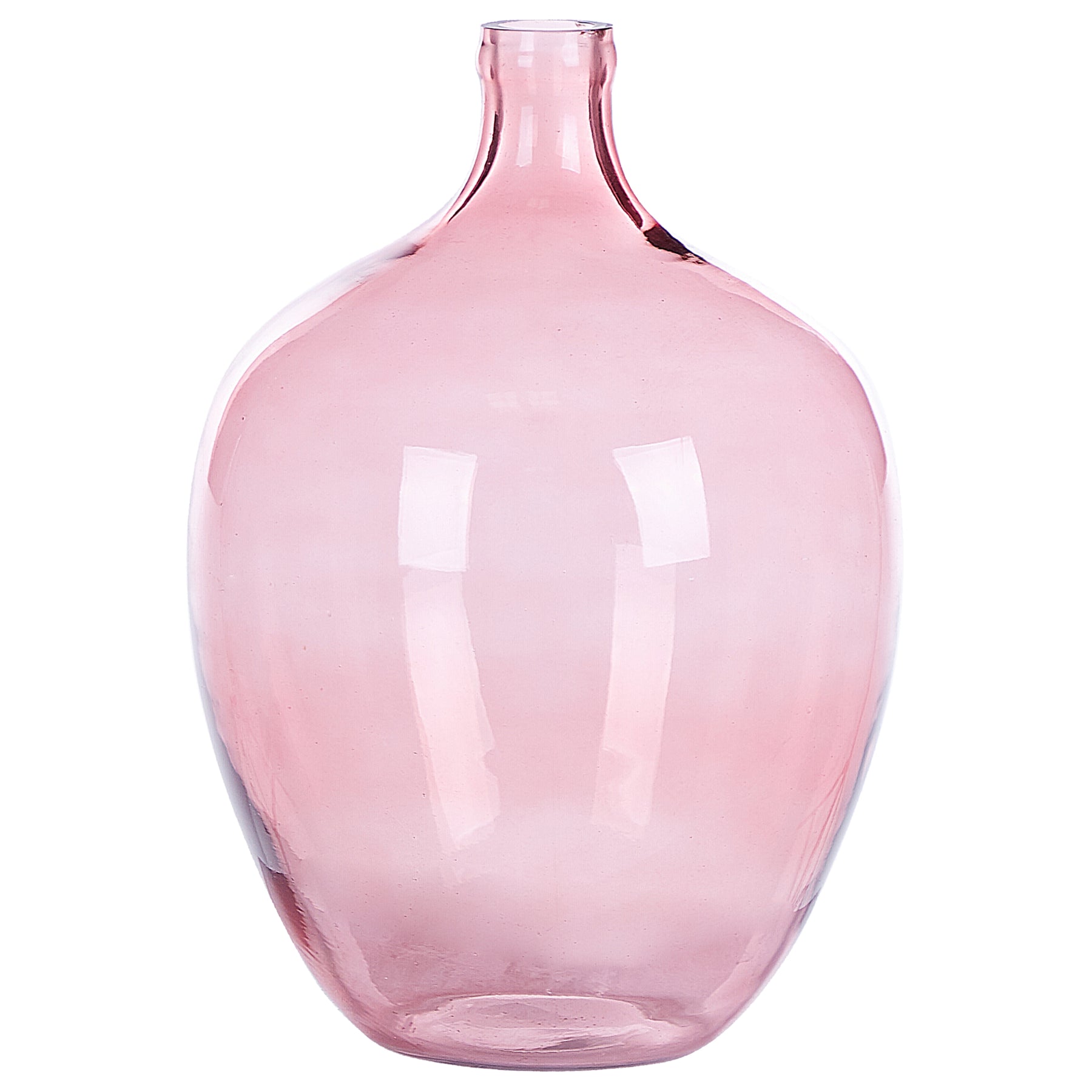 Beliani - ROTI - Bloemenvaas - Roze - Glas