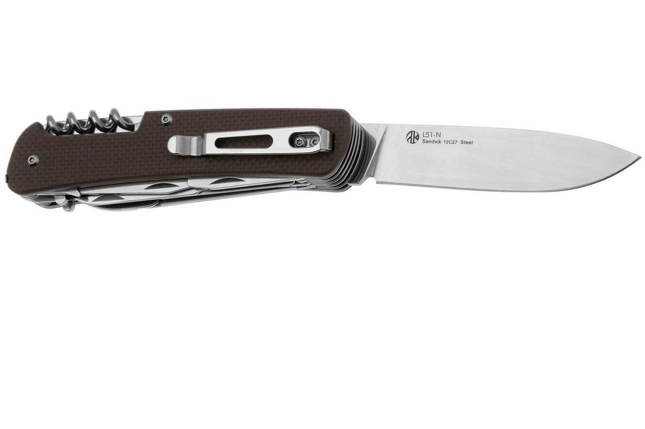 Ruike L51-B 12C27, Brown G10, zakmes