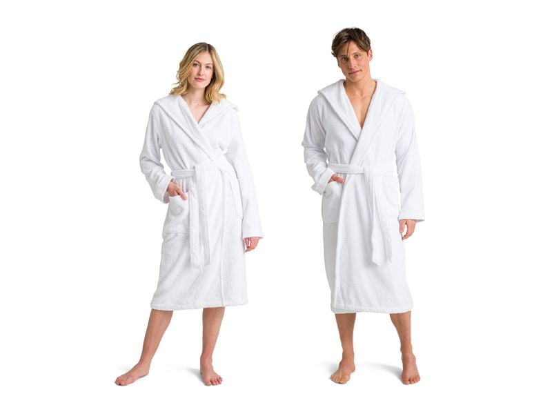 Möve Bademantel Superwuschel XL, Weiss Kapuzenmantel