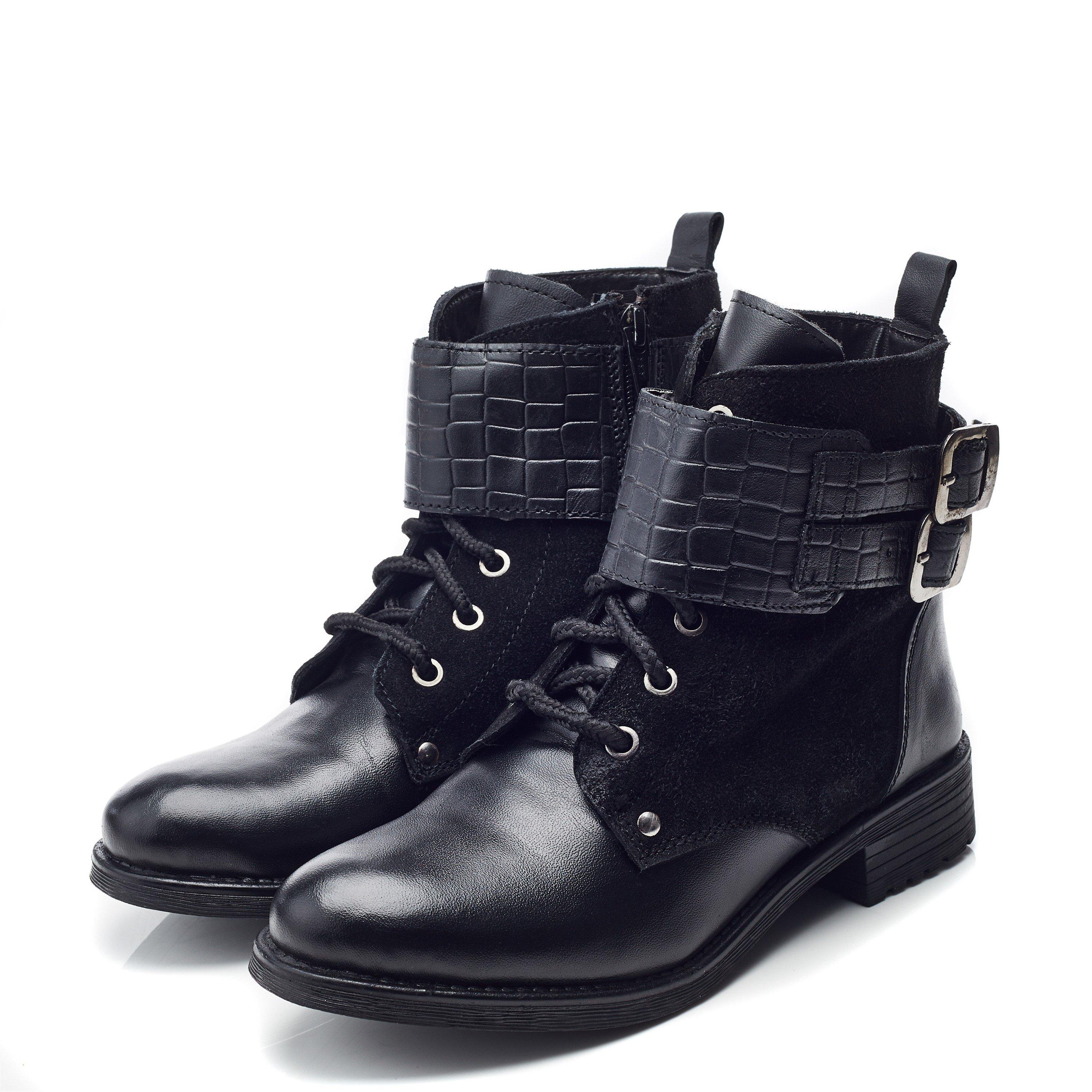 Moda in Pelle Mauvaise Leather Boots