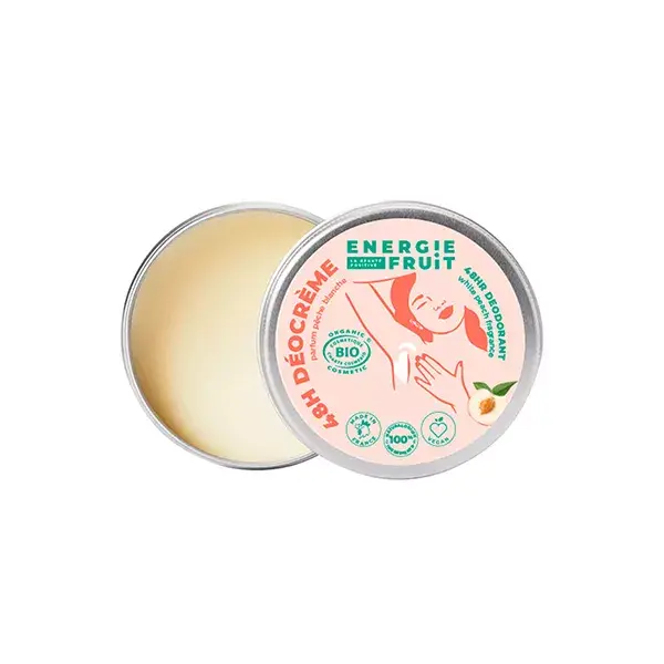 Energie Fruit Déocrème 48h Pêche Blanche Bio 45g