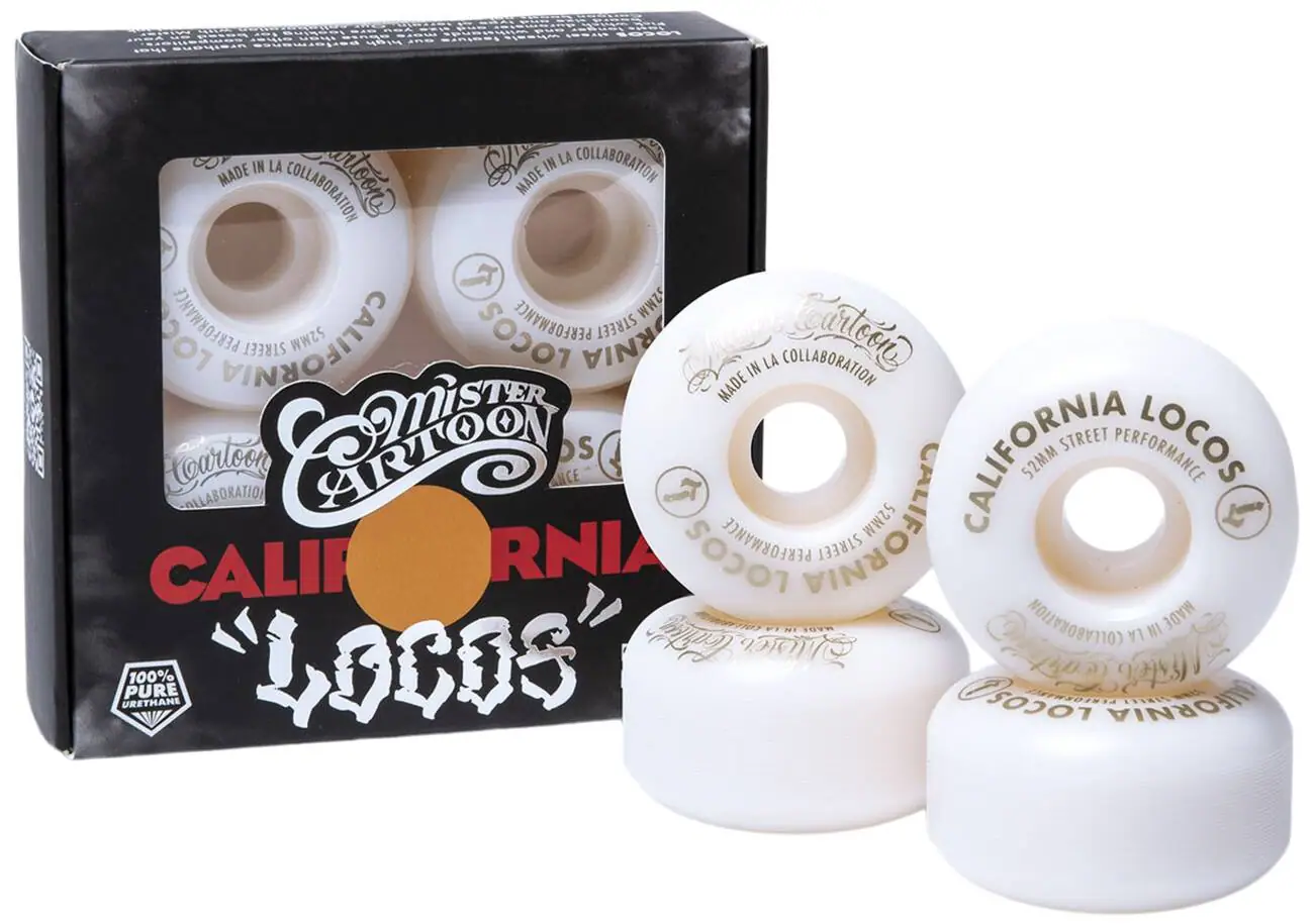 California Locos X Mister Cartoon Irons Skateboard Hjul 4-Pak