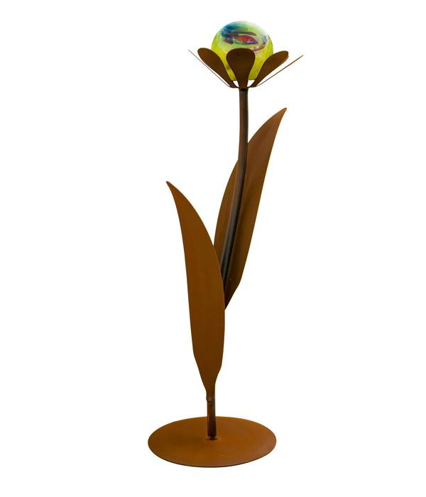 Ferrum Metall-Blume Jessy mit Glaskugel, ca.
