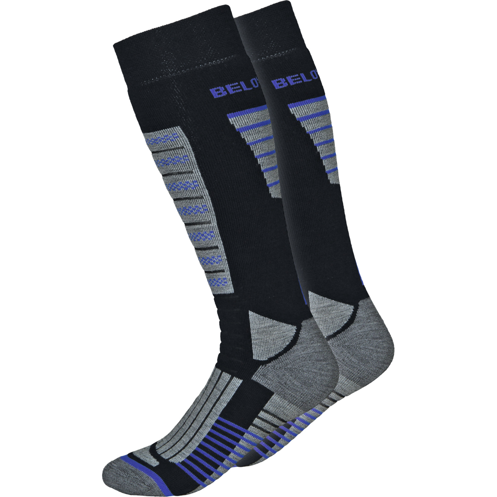 Belowzero Unisex-Skisocken Merino 2er-Pack 35-38, blau