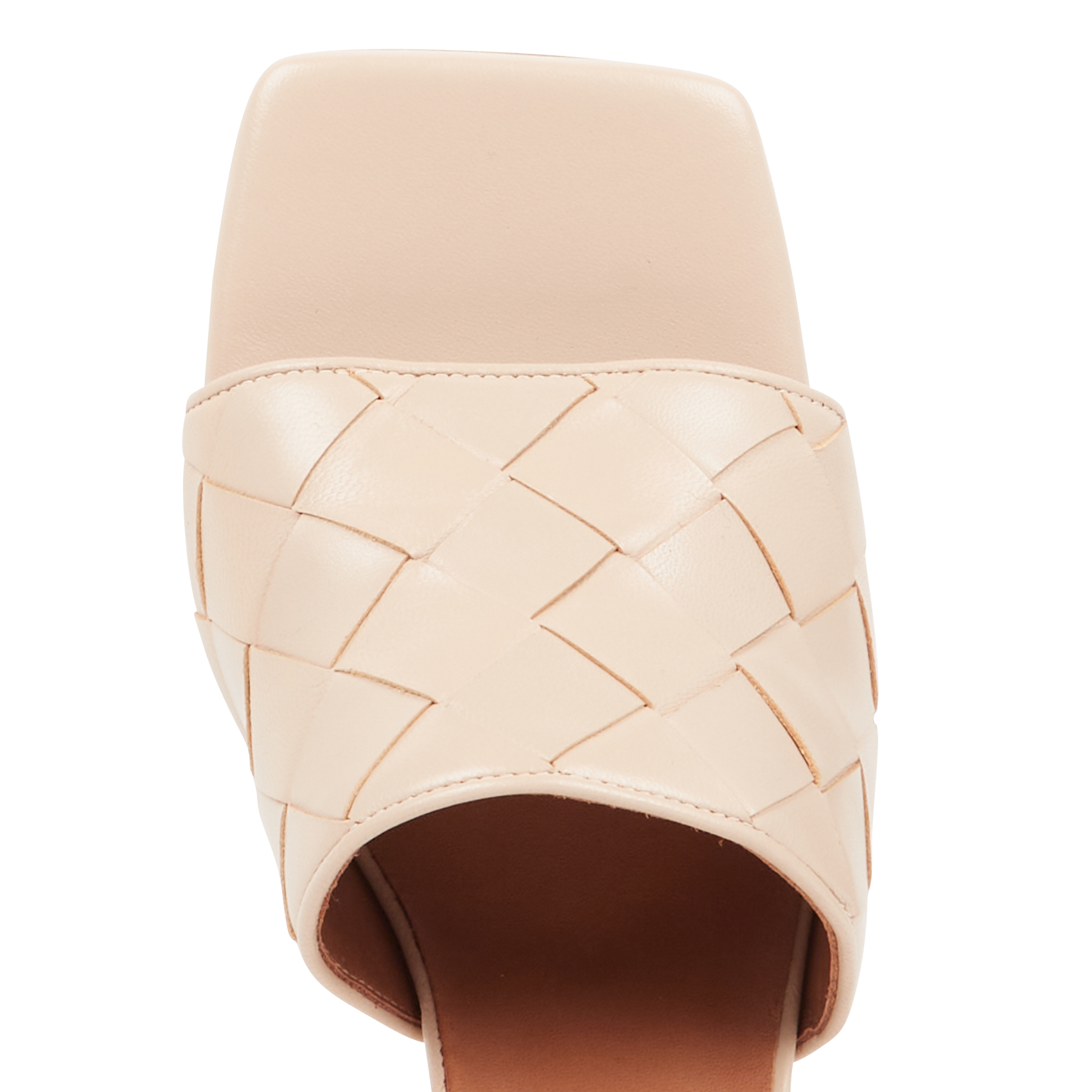 Mules à talon en cuir | Beige