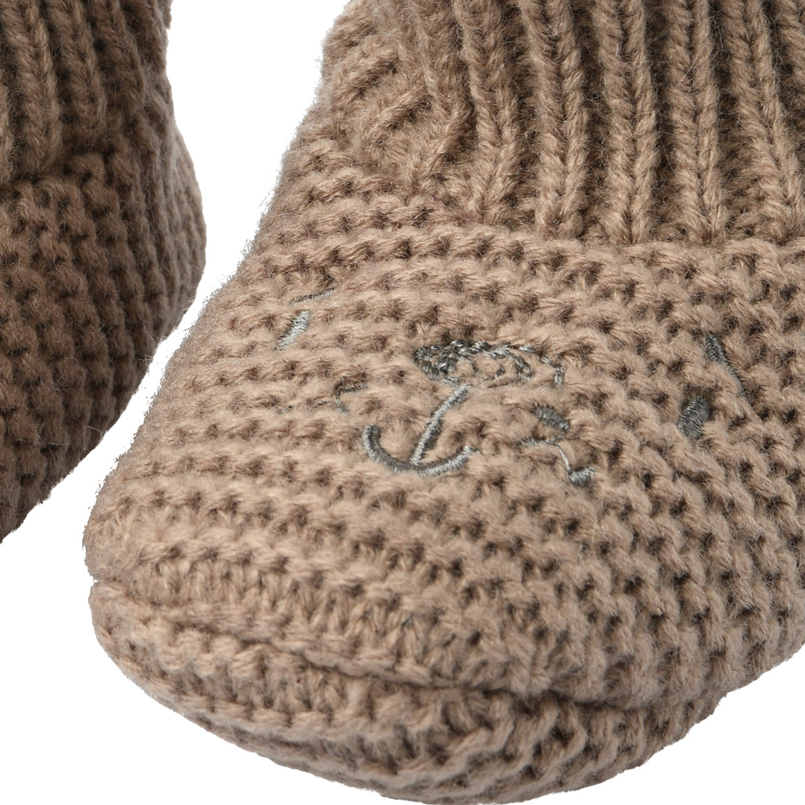 Topomini 1 Paar Baby Hausschuhe in Unifarben beige