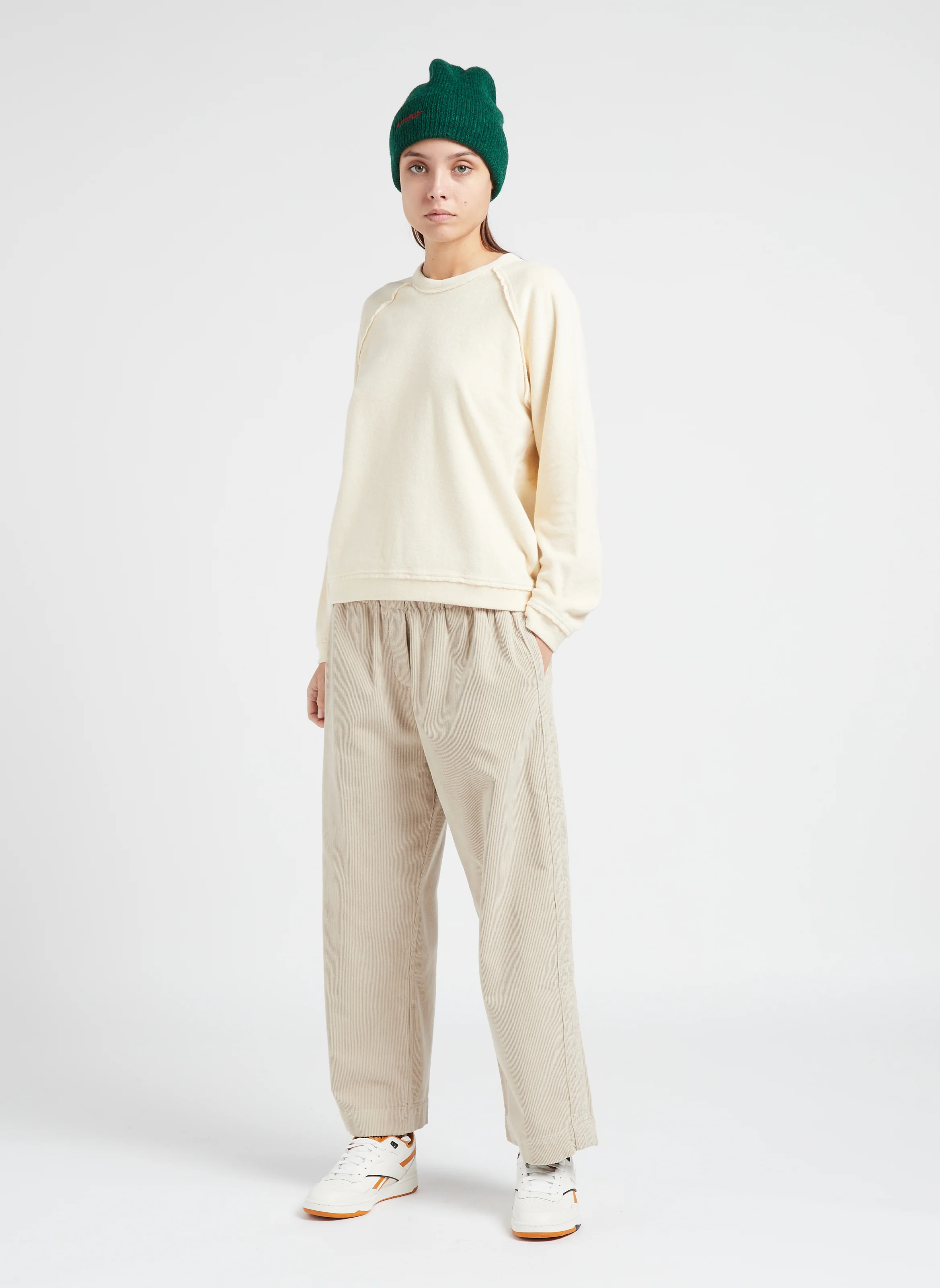 PENNY - Pantalon droit en coton | Beige