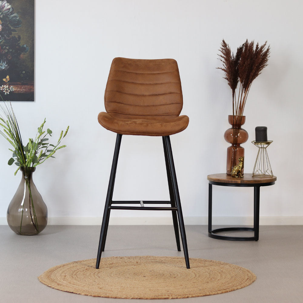 Bronx71 IndustriÃ«le barkruk Morris cognac 71 cm