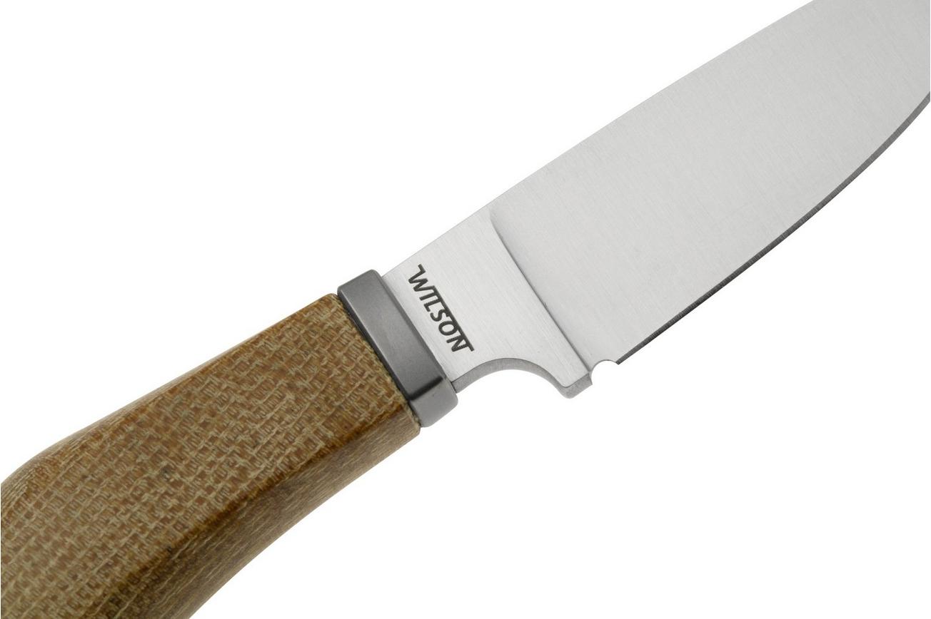 LionSteel Willy WL1-CVN, M390 Droppoint Natural Micarta, vaststaand mes