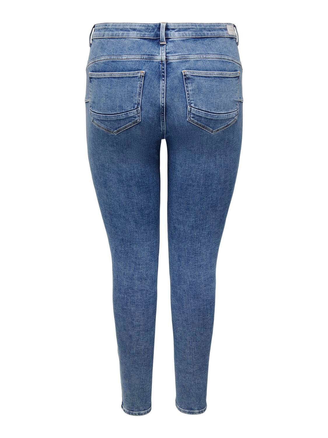 CARPOWER Mittlere Taille Skinny Fit Jeans Medium Blue Denim