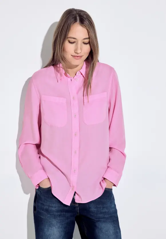 Lyocell Hemdbluse - tender rose