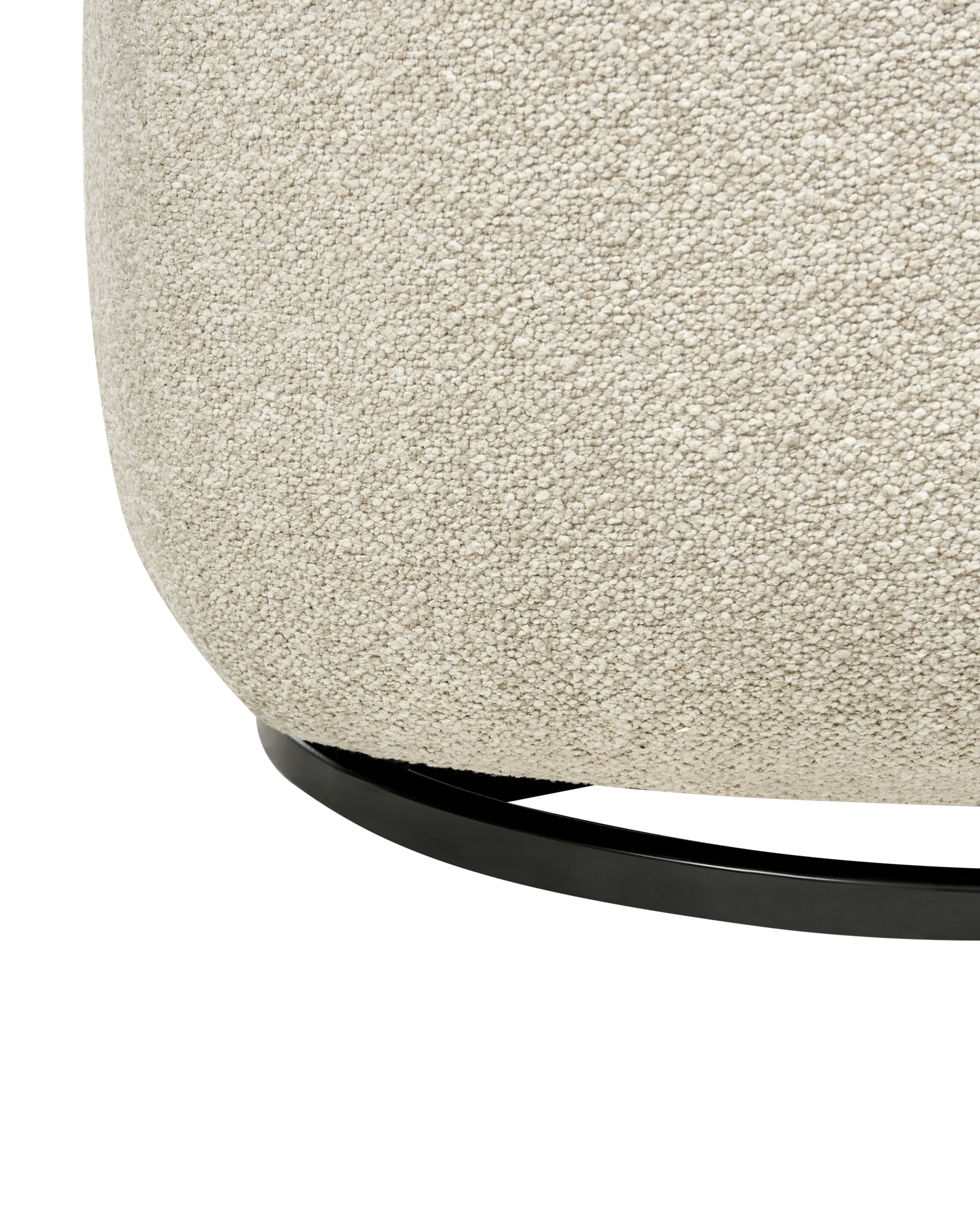 Draaifauteuil MOLLEBY Bouclé Lichtbeige