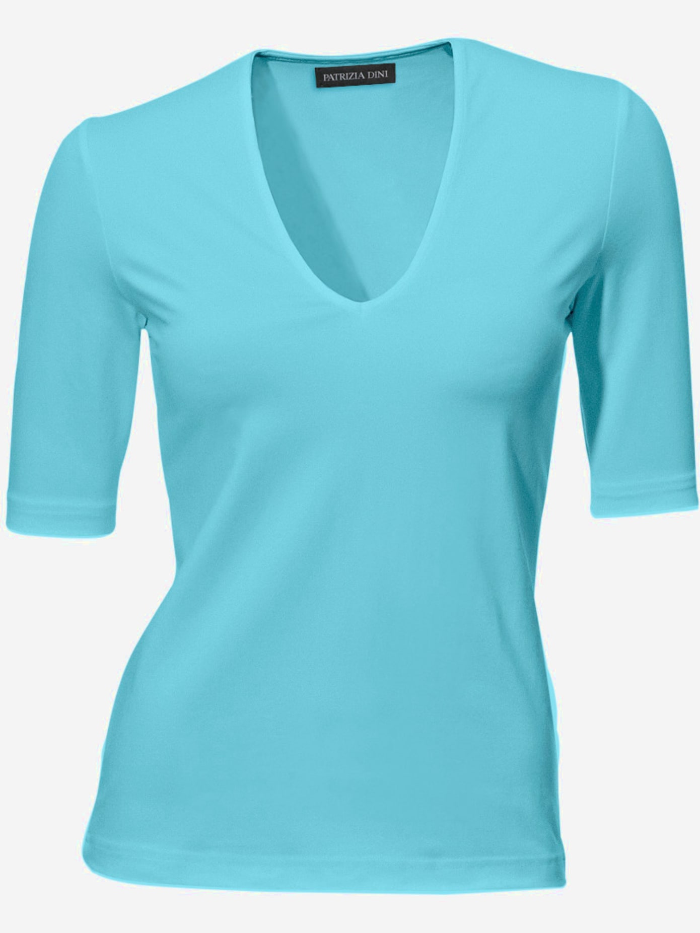 T-shirt en v manches mi-longues et encolure en v féminine