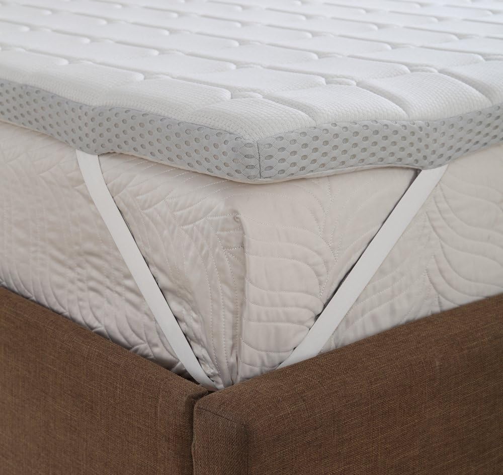 Mlily Ebitop Gesteppte Matratzenauflage, EBI - A1-180.7 Bezug-waschbar Viskose Topper, 200x180x7 cm weiß