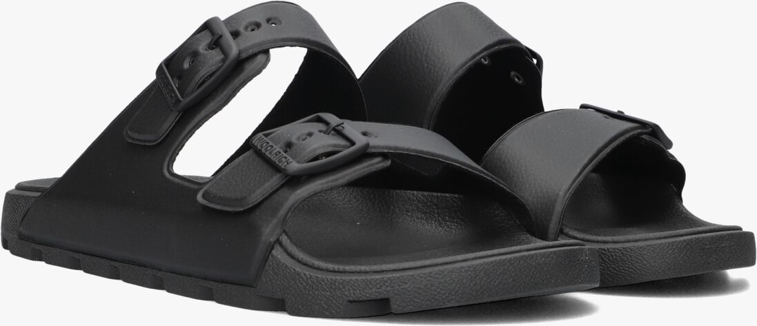 zwarte woolrich slippers two bands sandal man